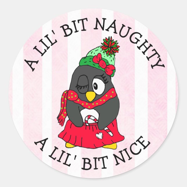 Sticker Rond Petit Petit Petit Peu Coquin, Petit Peu Beau Pingo (Devant)