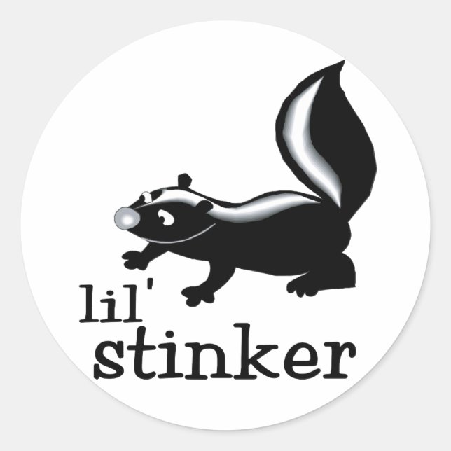 Sticker Rond Petit puant (Devant)