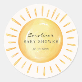 Sticker Rond Petit Rayon De Baby shower Soleil