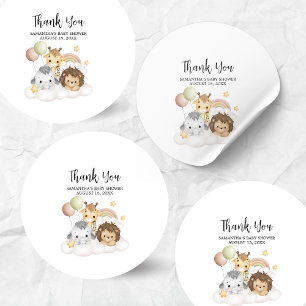 Sticker Rond Petit Sauvageon Fête de Naissance Bébé Rond
