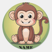 Petit singe mignon avec grand sourire arrière - pl