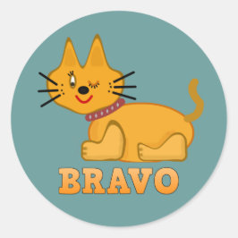 Sticker Rond Petit tigre mignon animal animal animal animal ani