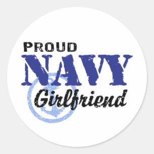 Sticker Rond Petite amie de la Marine