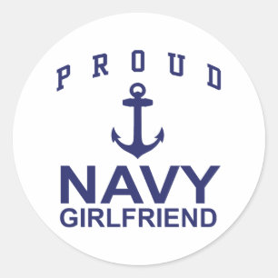 Sticker Rond Petite amie de la Marine