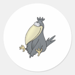 Sticker Rond petite corneille mignonne
