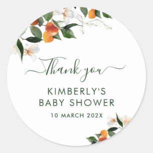 Sticker Rond petite cutie baby shower classique collant rond