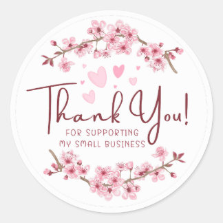 Sticker Rond Petite entreprise Merci