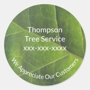 Sticker Rond Petite Entreprise Nous Apprécions Nos Clients Vert