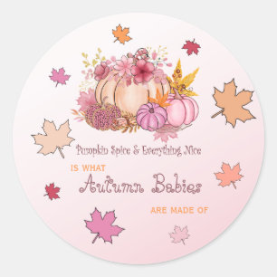 Sticker Rond Petite épice et belle chute rose en amour