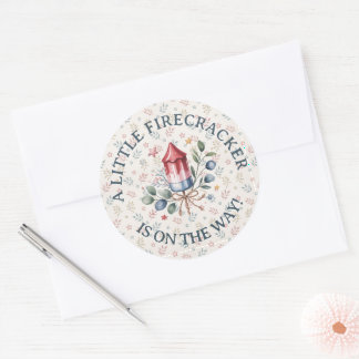 Sticker Rond Petite Fête Patriotique Bébé 4 Juillet