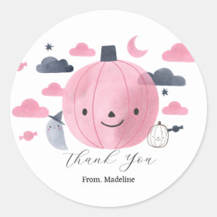 Sticker Rond Petite petite pomme rose mignonne invitations d'an