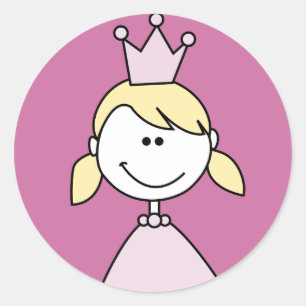 Sticker Rond petite princesse 03