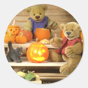 Sticker Rond Petite récolte d'ours