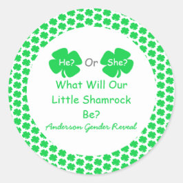 Sticker Rond Petite révélation Shamrock sur le genre