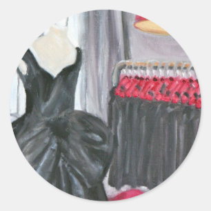 Sticker Rond "Petite robe noire"
