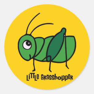 Sticker Rond Petite sauterelle