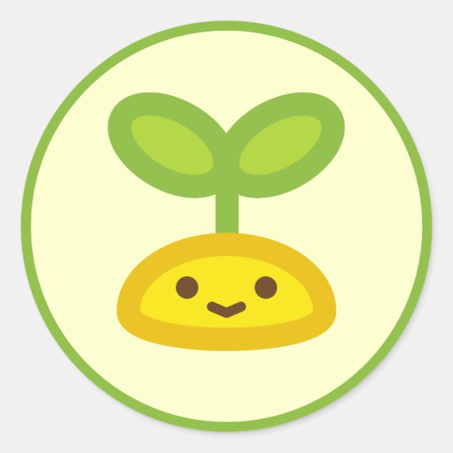 Sticker Rond Petite source verte (Devant)