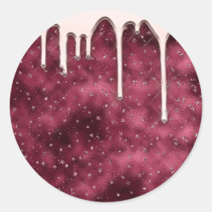 Sticker Rond Petites bougies Bougies Bourgogne Parties scintill