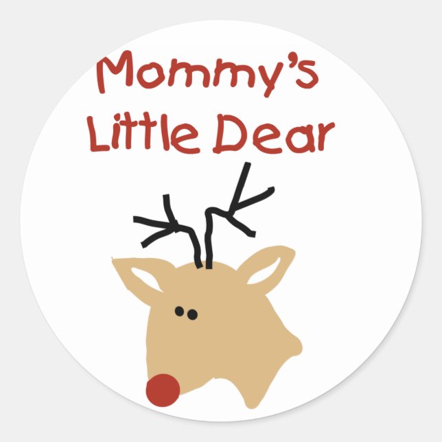 Sticker Rond Petites chères t-shirts et cadeaux de maman (Devant)