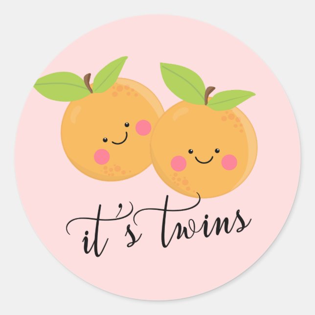 Sticker Rond Petites Cuties Ce' Twins Favorisent (Devant)