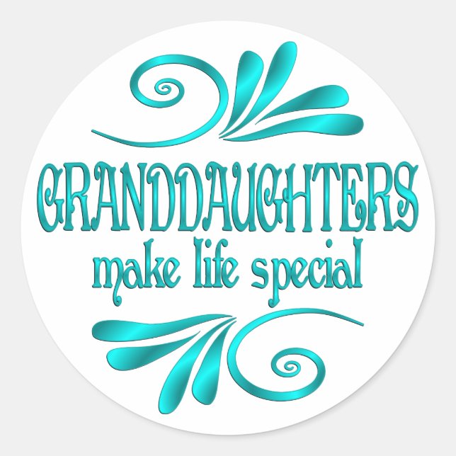 Sticker Rond Petites filles rendent la vie spéciale (Devant)