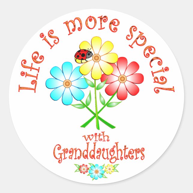 Sticker Rond Petites-filles sont spéciales (Devant)