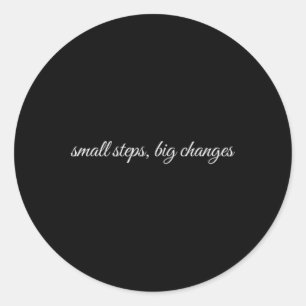 Sticker Rond Petits pas, grands changements, thérapie de santé