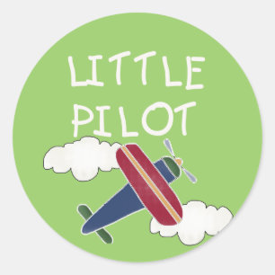 Sticker Rond Petits T-shirts et cadeaux pilotes