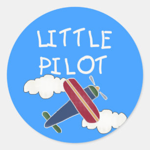 Sticker Rond Petits T-shirts et cadeaux pilotes