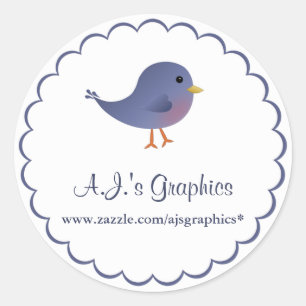 Sticker Rond Peu d'autocollant de birdie