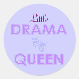 Sticker Rond Peu d'autocollants de la Reine de drame