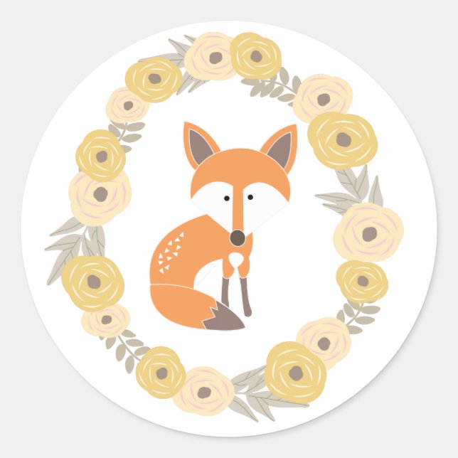 Sticker Rond Peu de Fox (Devant)