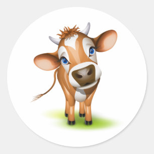 Sticker Rond Peu de vache à jersey