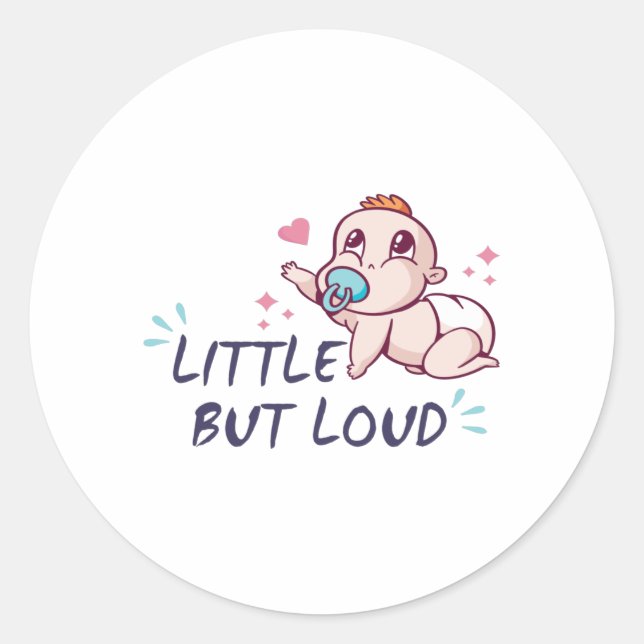Sticker Rond Peu mais bruyant (Devant)