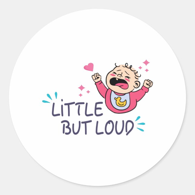 Sticker Rond Peu mais bruyant (Devant)