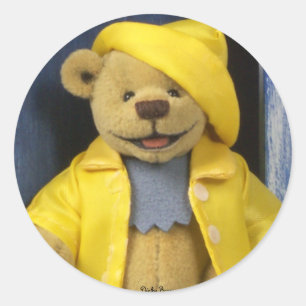 Sticker Rond Peu petit ours