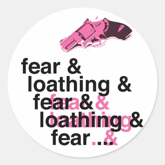 Sticker Rond Peur et dégoût (Devant)