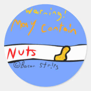 Sticker Rond Peut contenir l'autocollant Nuts