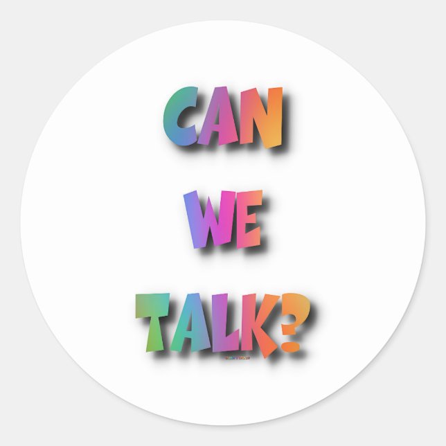 STICKER ROND PEUT-ON PARLER ? (Devant)