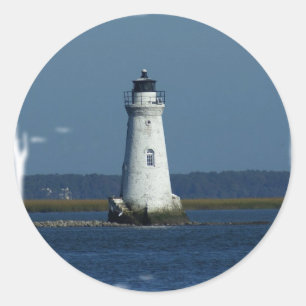 Sticker Rond Phare de Cockspur Island