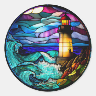 Sticker Rond Phare en verre tendu