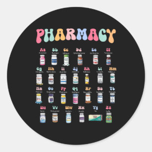 Sticker Rond Pharmacie Alphabet Docteur En Pharmacie Technique 