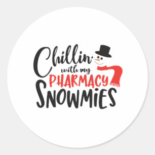 Sticker Rond Pharmacie de Noël, Chillin en pharmacie