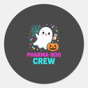 Sticker Rond Pharmacien Halloween Pharma-Boo Crew Conception de