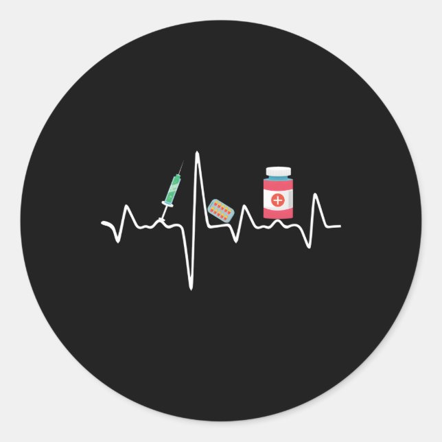 Sticker Rond Pharmacien Hebeat Technicien pharmacien (Devant)