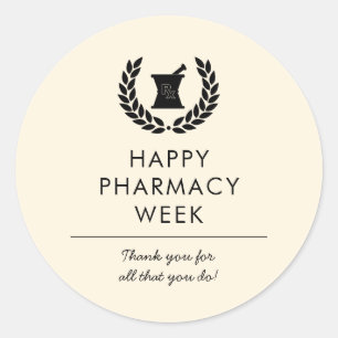 Sticker Rond Pharmaciste sur mesure Appréciation technologique 