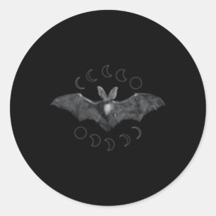 Sticker Rond Phases De La Lune Vampire Bat Goth Lunar sorch Wi