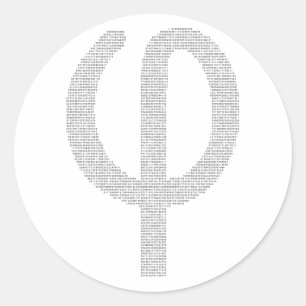 Sticker Rond Phi (Ratio d'or)
