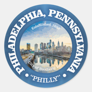 Sticker Rond Philadelphie (villes)
