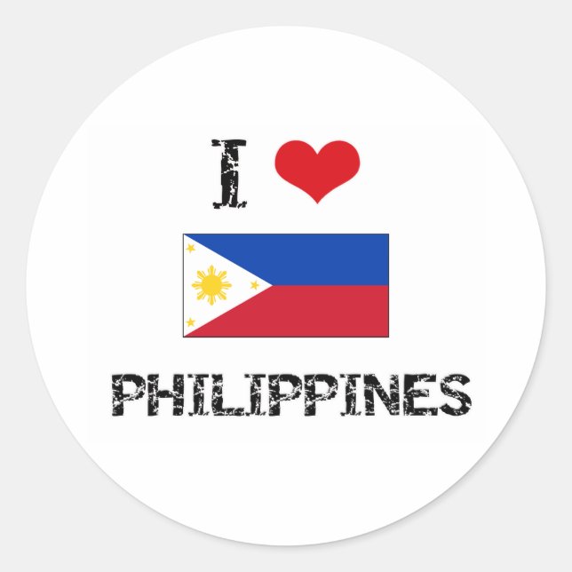 STICKER ROND PHILIPPINES DU COEUR (Devant)
